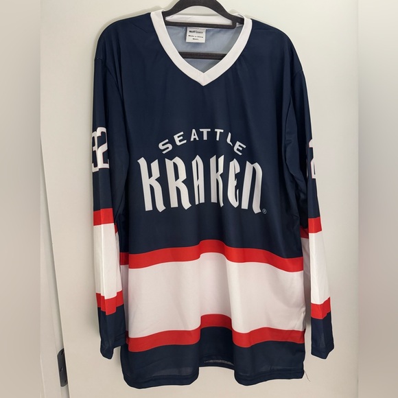 Tops - Seattle Kraken Navy Red White Hockey Jersey
